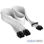 Corsair Premium Individually Sleeved 12+4 Pin (16-Pin) PCIe Gen 5.0 12VHPWR Type-4 Power Cable  White